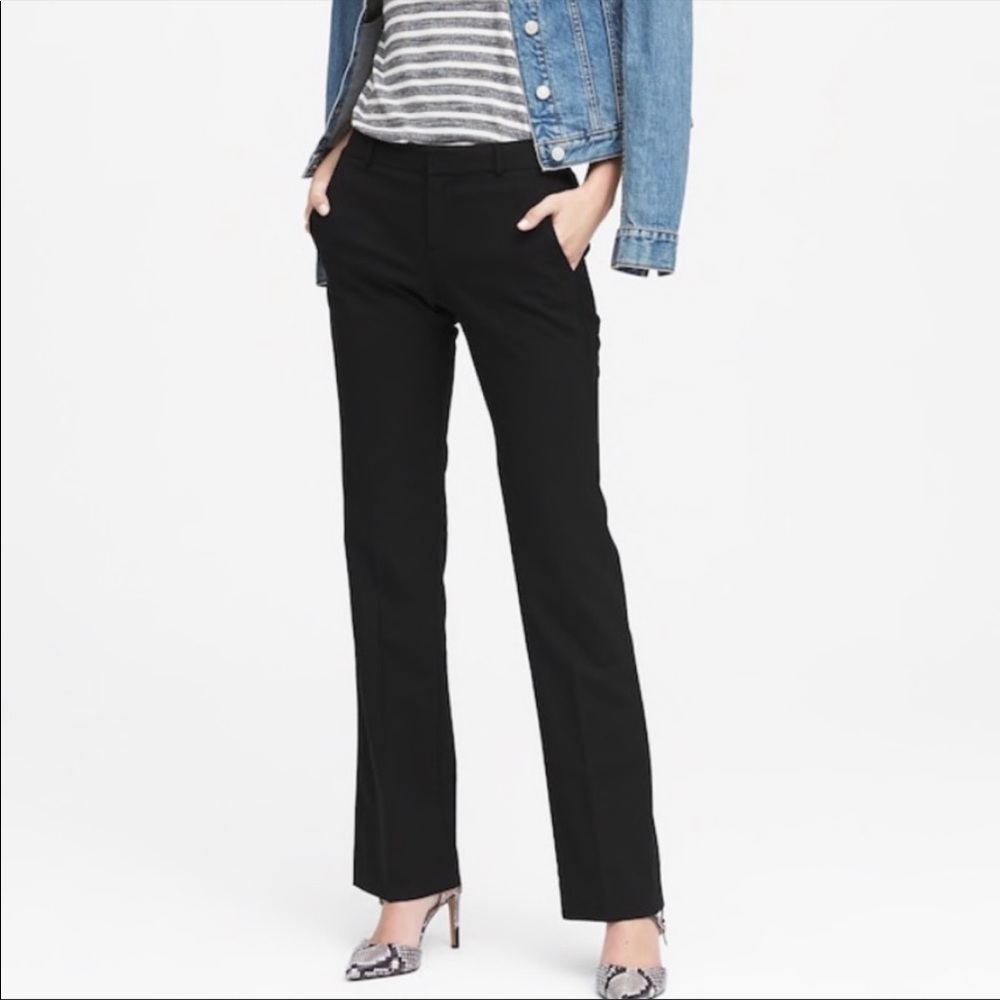 Banana Republic black lined wool pants size 6 NWT